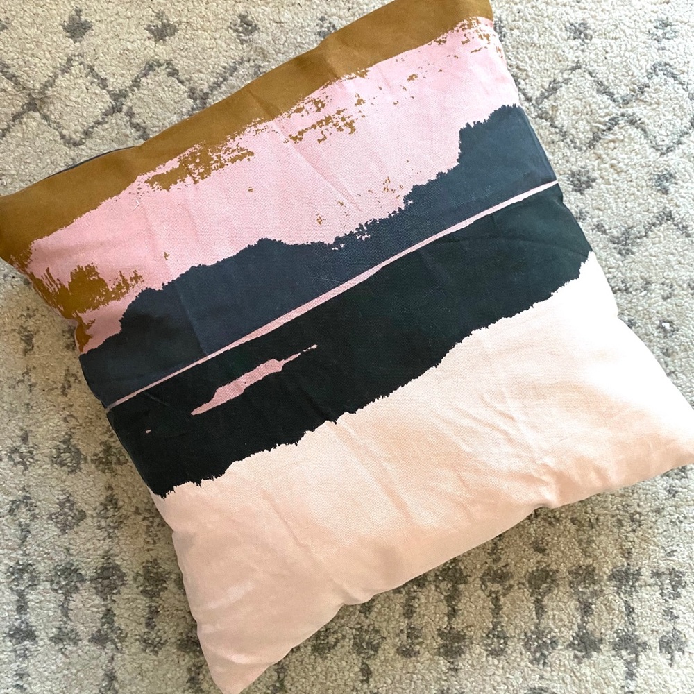 IKEA Throw Pillow pink gold blue